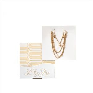 NIB Lily Sky Sydney Bracelet Duo Gold Tone Woman’s